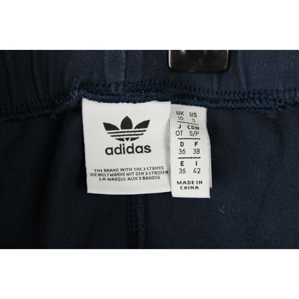 Adidas Womens Jeggings Blue Size Small 3 White Stripes Trefoil Workout Casual - Picture 2 of 14